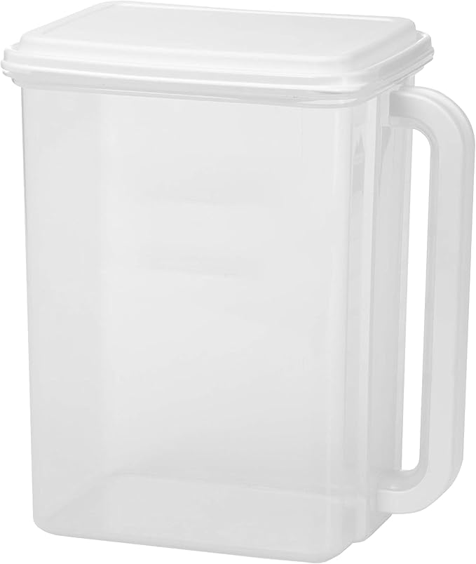 Buddeez Airtight Storage Dispenser - Easy Pour Spout for Cereal and Dry Food - BPA Free 46 Cup White/Clear