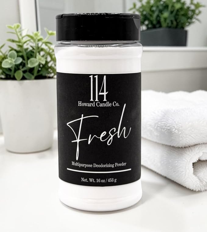 16 oz. Powerful Fresh Linen Fabric & Upholstery Deodorizer & Freshener. Home Odor Eliminator For Strong Odor. Pet Safe. Vacuuming Powder Use for Furniture,Carpet,Rug,Mattresses,Cat Litter