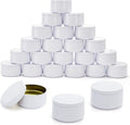 ZENFUN 24 Pieces White Candle Tins, 6 oz Candle Tin with Lids for DIY Candles Making,Candle Jars Bulk, Bulk Candle Containers for Candle Making, Arts & Crafts, Candle Storage, Party Supplies