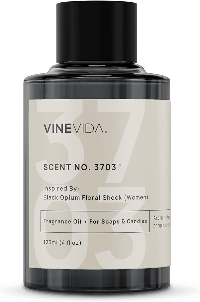 VINEVIDA [4 Oz] Inspired by: Black Opium Floral Shock (Women); Fragrance Oil for Candle Making and Soap Making - Premium Candle Scents for Soy Candles