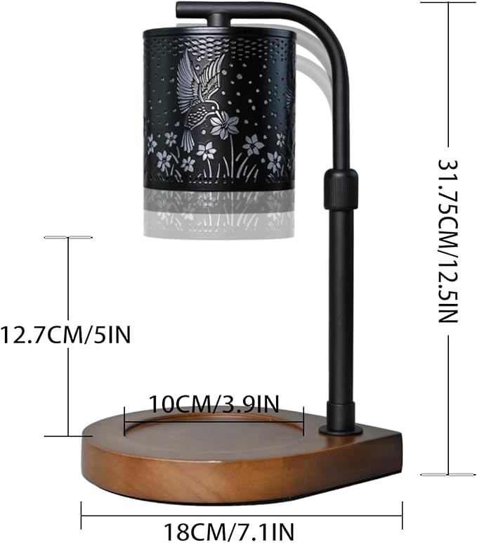 Eandisom Candle Warmer Lamp Timer - Hummingbird Candle Lamp Warmer, Birthday Gifts for Women, Mothers Day Gifts for Mom, House Warming Gifts New Home, Candle Warmer for Jar Candles with 2 Bulb