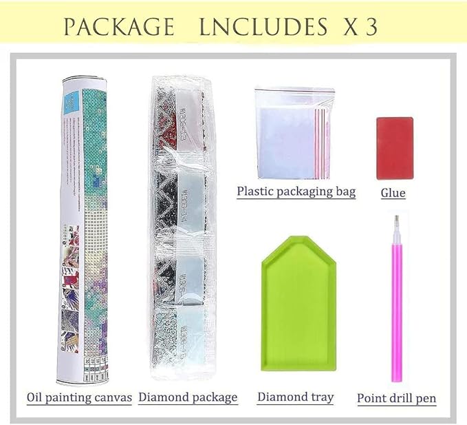 3 Pack Christmas Gnome Diamond Painting Kits For Adults-Red Car Gnomes Diamond Art Kits For Adults Beginner,Drink Coffee DIY 5D Full Round Drill Crystal Gem Art Crafts For Home Wall Decor 12x12 In