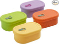 Premium Korean-Made Silicone Airtight Food Container with Steam Vent – BPA Free, Leakproof, Microwave & Freezer Safe Meal Prep. & Leftovers Storage (4p Multi-Color Set, 12 floz (350ml))