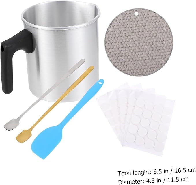 VILLCASE 1set Scented Candle Making Kit Stainless Steel Pouring Pot for Family Crafting Easy to Use for Beginners and Professionals for Parties and Special Occasions