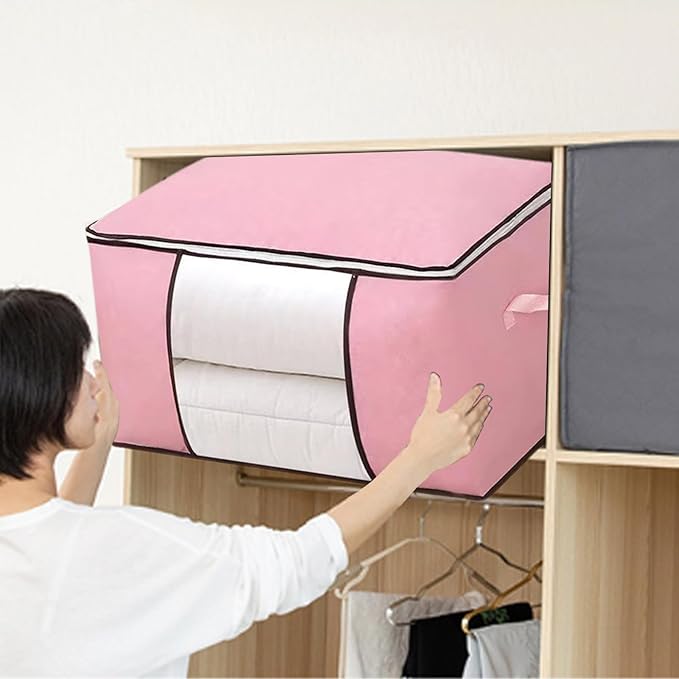 Heavy Duty Moving Bags, Moving Boxes with Reinforced Handles ＆ Premium Double Zippers, 2024 New Storage Tote for Space Saving, Packing ＆ Moving Storage
