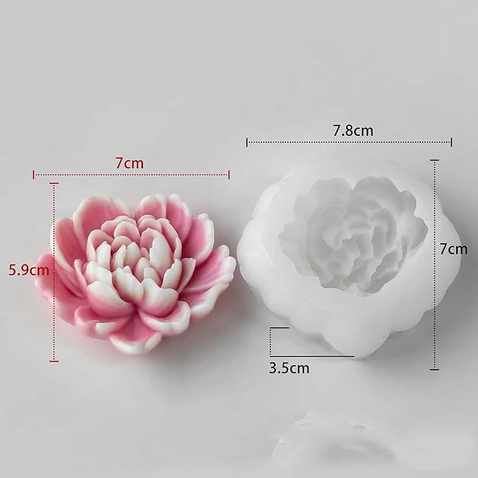 Petal Flower Cylinder Candle & Resin Mold - Resin Casting Silicone Molds for Home Decor & Candle Making Wave Spiral Mold