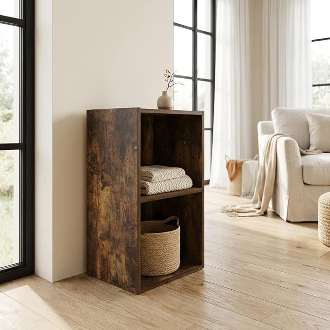 Furnifact Amber Pine Bookcase with Modern Design, Sturdy Wood Construction, Elegant Storage Solution for Living Room, Office, or Bedroom