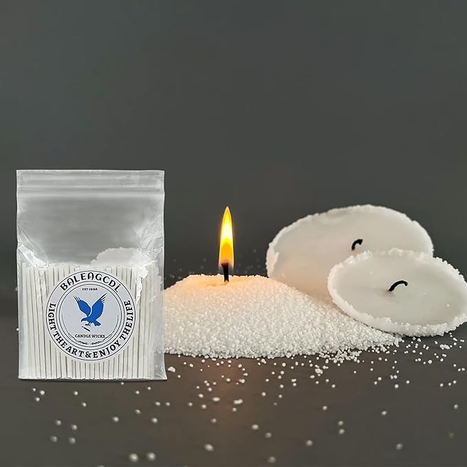 Pearled Candle Extra Wicks 300 Pack for Pearled Candle Making - 2 Inch White Cotton Candle Wicks in Bulk for Candle Making DIY
