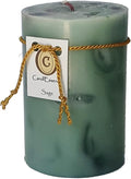 Handmade Scented Candle - Long Burning Pillar - Sage Scent (Small)