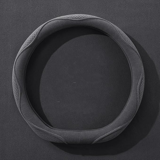 Car Steering Wheel Cover for Sonata SEL 2024, Leather Elastic Steering Wheel Protector Breathable Anti-Slip Steering Wheel Covers, Gray-D