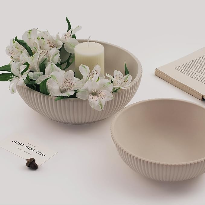 Large Silicone Bowl Mold,Silicone Molds for Resin Concrete Cement, Big Container Storage Mold Jewelry Candle Holder Mold Storage Tray Mold Plant Pot Mold DIY Storage Art Crafts(E), MG443-L