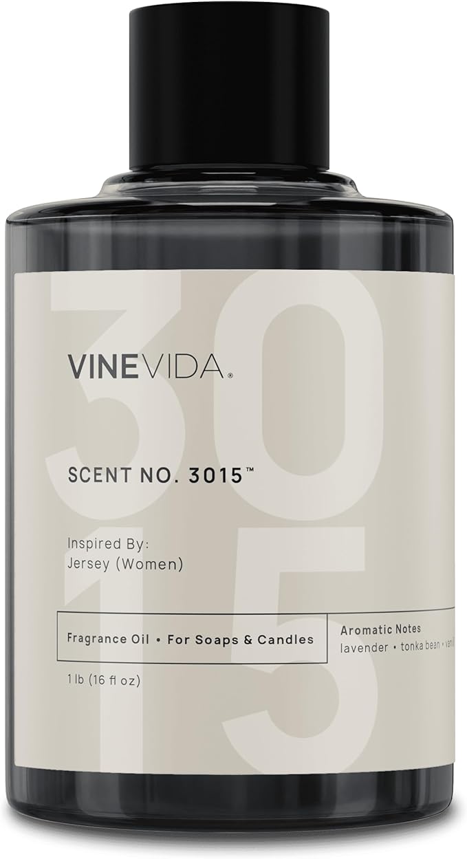VINEVIDA Scent NO. 3015 Fragrance Oil - 16oz (1lb) - Inspired by: Jersey (Women); Candle Fragrance Oil for Soy Candles - Soap Making Scents