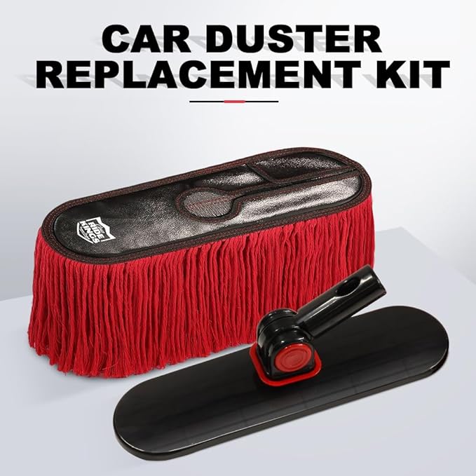 Fit Car Dusters,Car Duster Replacement Kit,Scratch Free，Feather,for Truck,SUV,RV,& Motorcycle,Wax Cotton Hair|2-Pack Mops