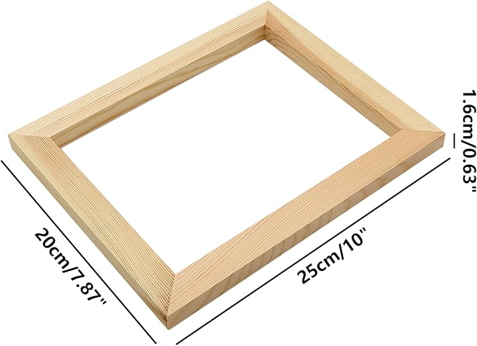 Wood Canvas Frames, Solid Wood Canvas Stretcher Bars Kits,Solid Wood Picture Frames for Oil Paintings,Prints,Posters,Wall Art Needlework,2 Pack(20 * 25cm/7.87 * 10")