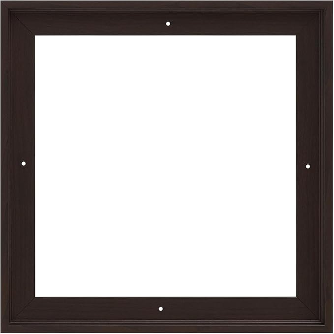 Pixy Canvas Floater Frame 34x34 for 3/4 (0.75) inch Deep Canvas Paintings/Canvas Prints/Wood Canvas Panels/Wall Art/Wall Decor/Home Decor/Artwork (Dark Walnut, 34 x 34 inch, Square)