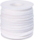 200 ft Braided Candle Wicks 100% Cotton 15 PLY for Candle Pillars in 1 1/4" Dia, for Paraffin Wax Soy Beeswax Candle Making, Sold Separately 200 PCS Candle Wick Sustainer Tabs Metal 14mm