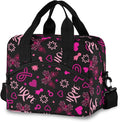 CBBYY Breast Cancer Awareness Butterfly Lunch Bags for Women Men, Reusable Insulated Lunch Box, Adjustable Shoulder Straps Tote Lunch Bag for Work Picnic School