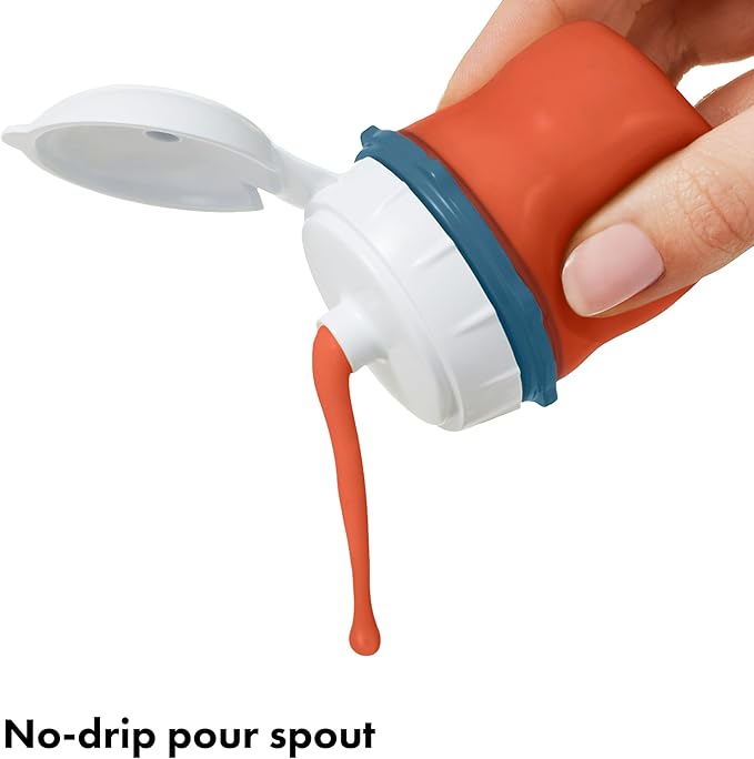 OXO Good Grips Prep and Go Silicone Squeeze Bottle 2 Pack - Ocean Blue