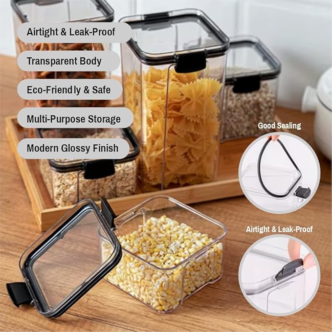 Kitchen Storage Containers Set With Lids - Pantry Organizers For Home And Kitchen - Airtight Plastic Containers For Daily Food Organization (6)
