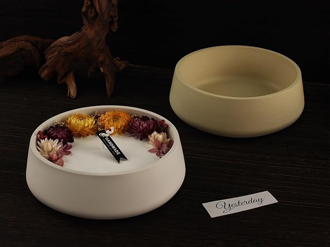 Large Silicone Bowl Mold,Silicone Molds for Resin Concrete Cement, Big Container Storage Mold Jewelry Candle Holder Mold Storage Tray Mold Plant Pot Mold DIY Storage Art Crafts(A), RH0434