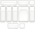 Clear Acrylic Drawer Organizer Trays, 5 Size Junk Box Organization Small Storage Container Bin for Desk Makeup Bathroom Vanity Kitchen Tool Make Up Workspace Home Dorm Apartment Office Room Nightstand