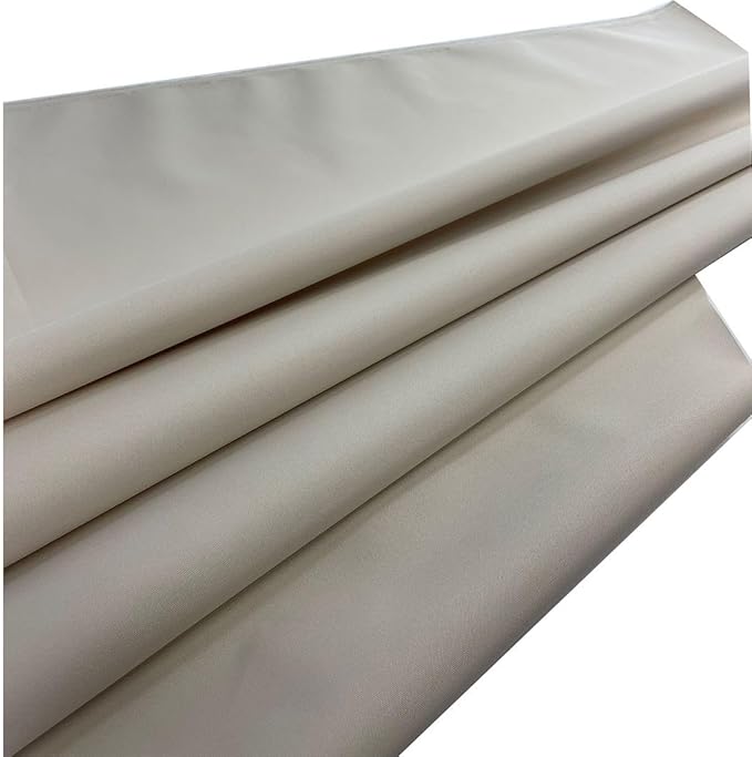 Mybecca Waterproof Canvas Marine Fabric 600 Denier Indoor/Outdoor PU Backing UV Protector Ivory 5 Yards