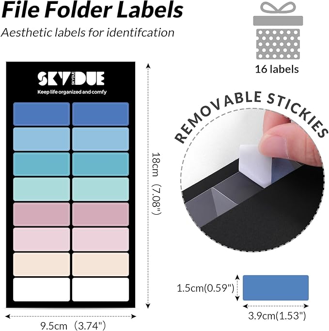SKYDUE Accordion File Organizer, Expanding File Folder with 8 Pockets, Portable Document Paper Receipt Organizer, Letter/A4 Size Filing Folder School Office Supplies Black