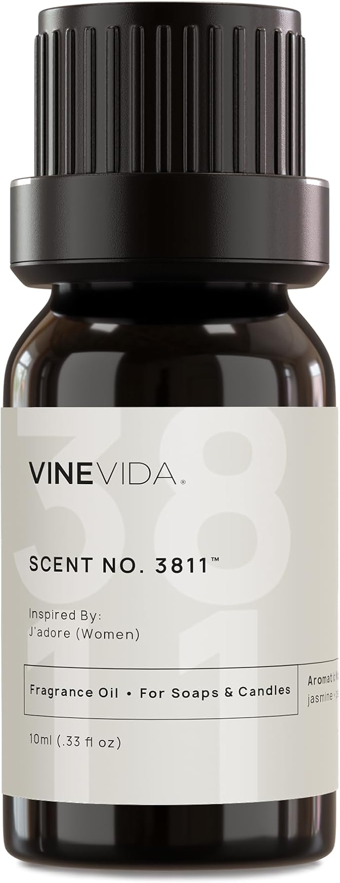 VINEVIDA [0.33 Oz] Scent No. 3811 Inspired by J'Adore (Women); Fragrance Oil for Candle Making and Soap Making - Premium Candle Scents for Soy Candles