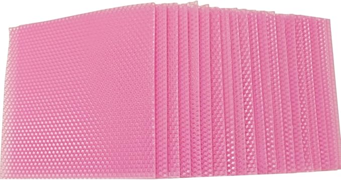 DIY Candles Sheet, Make Your Own Beeswax Candle Kit - 20 pcs 8 * 8inch with Cotton Wicks, Make Ideal Candles for Adults (Pink Color)