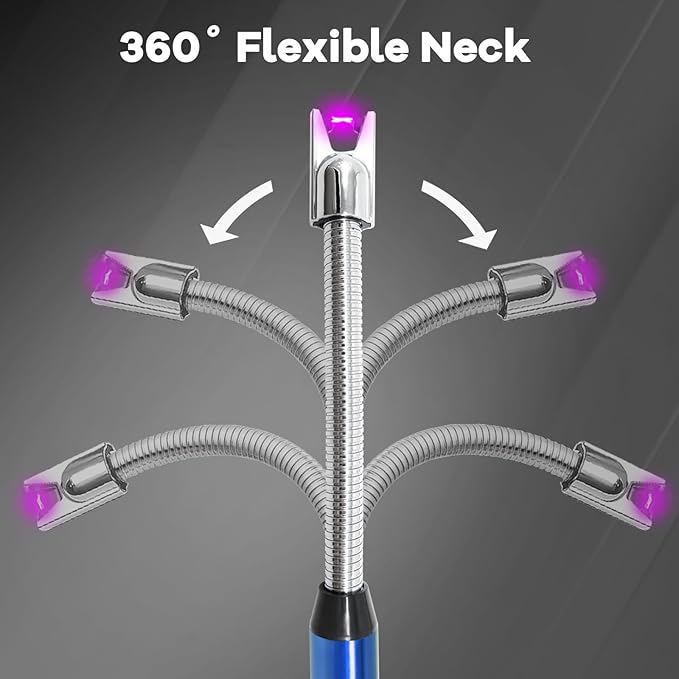 3 Pack Candle Lighter Electric Rechargeable Arc Windproof Lighters Flexible Neck Long Rotate 360 Plasma Lighter USB Flameless Lighters Candles Grill BBQ