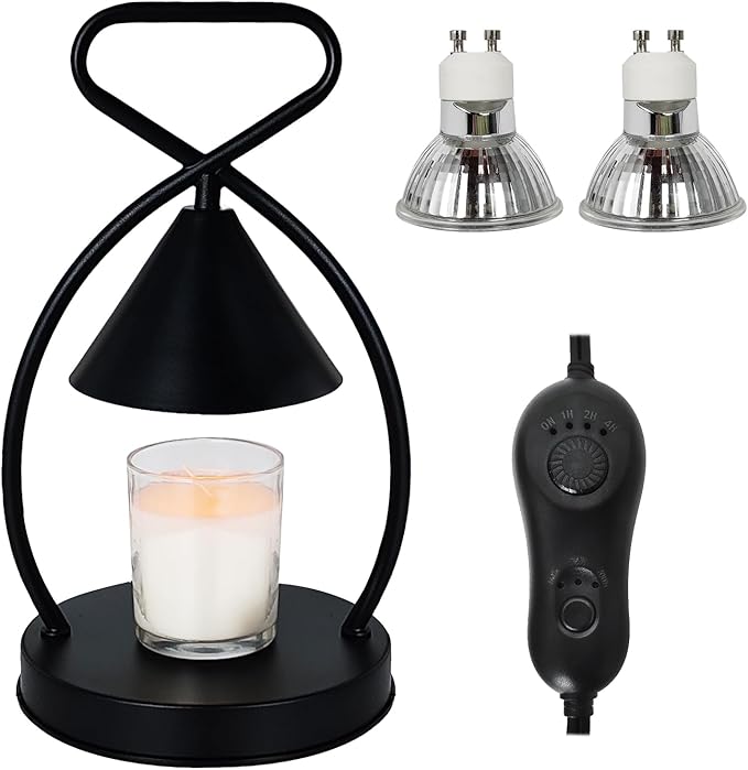 LIFFY Candle Warmer Lamp Home Decor - Dimmable Wax Melt Warmer with Timer & 2 Bulbs, Gift Ideas for Housewarming, Birthday, Bedroom