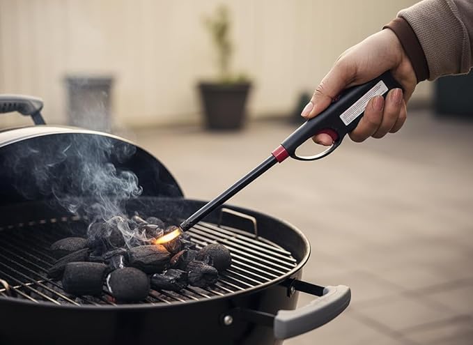 3 Pack BBQ Grill Lighter Casings Refillable Butane Gas Candle Fireplace Kitchen Stove Long