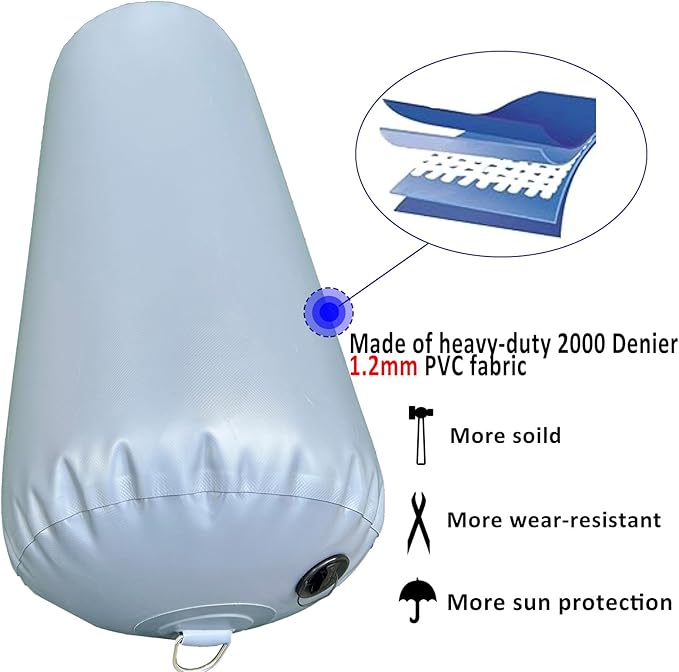 Big Heavy-Duty Inflatable PVC Boat Fender for Docking and Yacht Sailboats