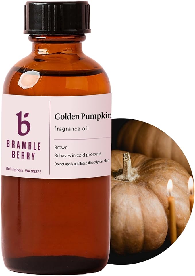 Bramble Berry Golden Pumpkin & Cardamom Warm Spice Scent for Soap Making, Candles, Lotion, Bath Bombs & Perfume | Skin Safe, Vegan, Paraben & Phthalate Free, DIY Craft Essential