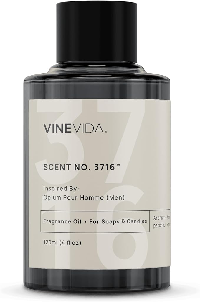 VINEVIDA [4 Oz] Inspired by: Opium Pour Homme (Men); Fragrance Oil for Candle Making and Soap Making - Premium Candle Scents for Soy Candles