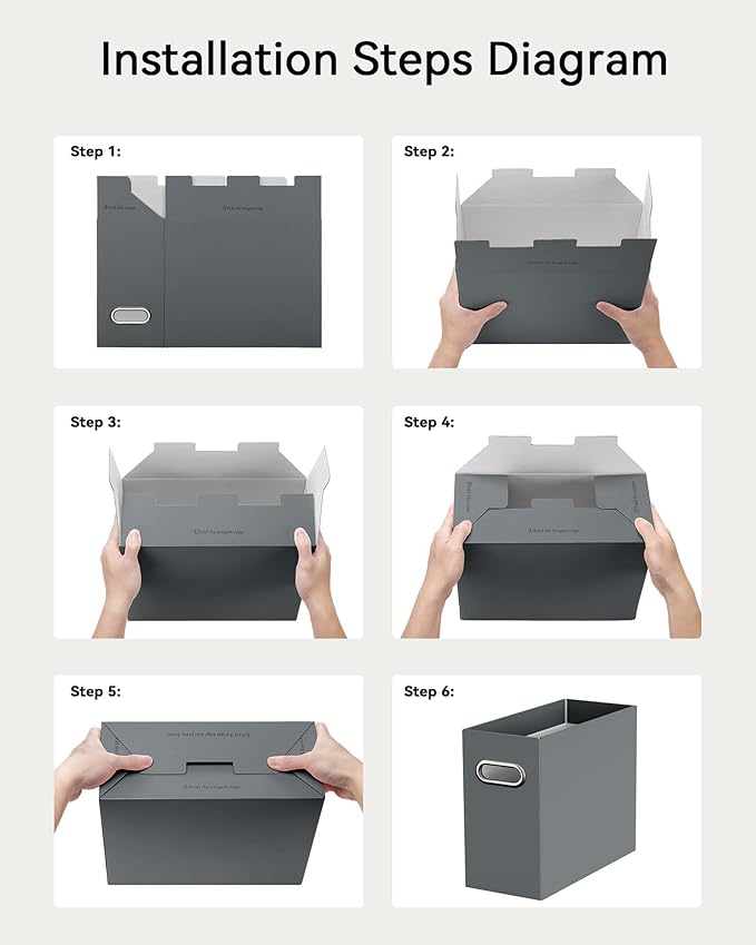 Oterri Cardboard File Organizer Box for Hanging File Folders Letter Size,File Box for Computer Desk,File Cabinet,Working Home,Office,Classroom (Assorted Colors, Letter Size - 4 Packs)