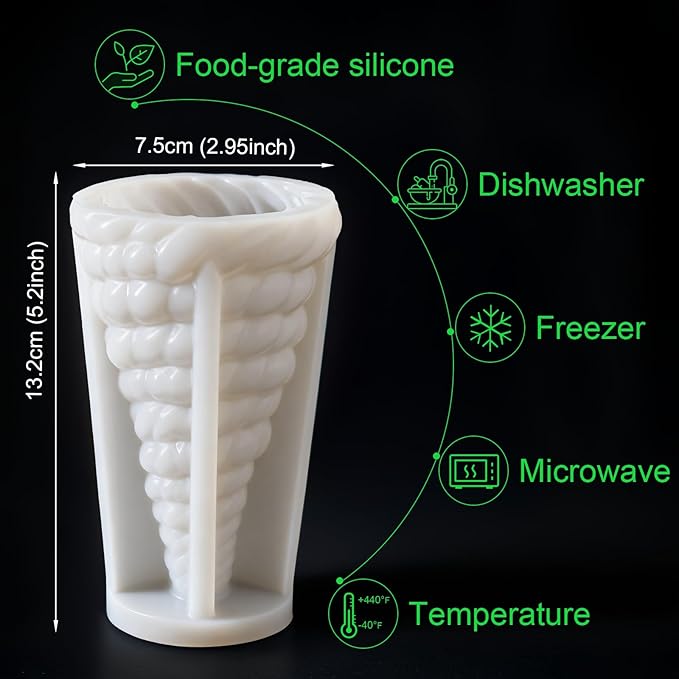 3D Christmas Tree Silicone Candle Soap Epoxy Resin Wax Mold Silicone Shapes Christmas Trees Mold for Candle Resin Soap Craft Cake Chocolate Making Kit Christmas Gift (Cream Christmas Tree)