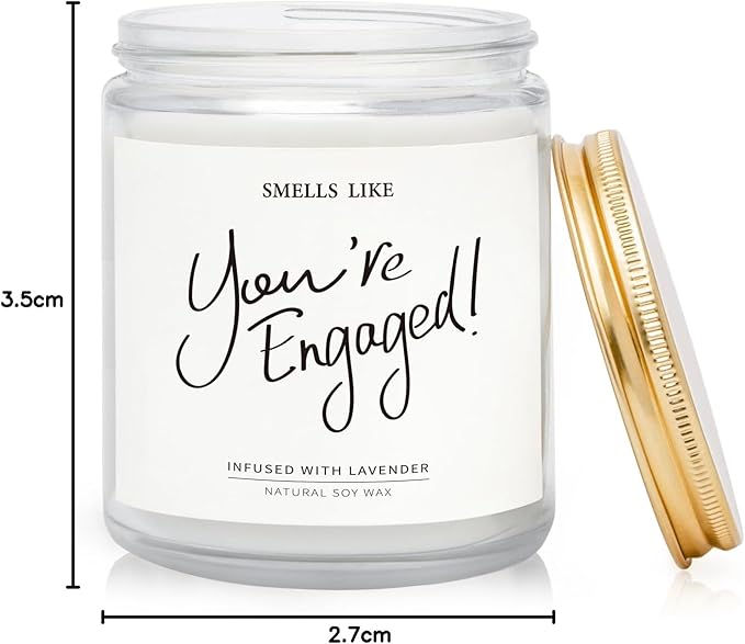Engagement Gifts for Couples - Lavender Scented Candles, Gift for Newly Engaged Couples, Engagement Gifts for Her, Women, Best Engaged Gift