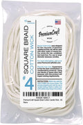 Square Braid Cotton Candle Wick - #4