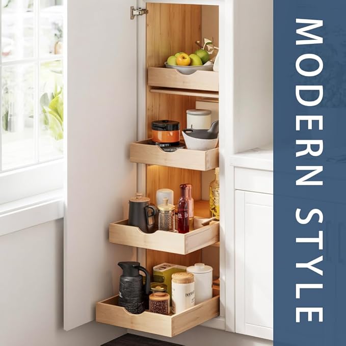 Pull Out Cabinet Drawers - 6x2 Size Options (12-23'W,18-21'D), Pre-Assembled with Soft Close Slides, Solid Beechwood, Easy Installation (18'W x 21'D)