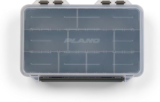 Plano StowAway 3600 Stow Tackle Box with Corrosion-Preventive Rustricor, Single Latch Design, Transparent DuraView Lid, Stackable Storage for Fishing Bait, Lures and Gear