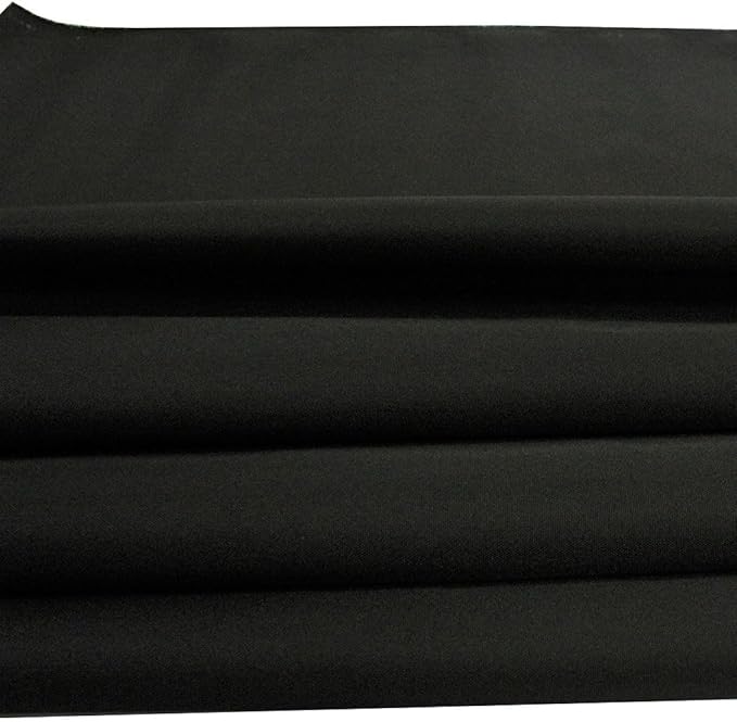 Mybecca Waterproof Canvas Marine Fabric 600 Denier Indoor/Outdoor PU Backing UV Protector Black 1 Yard