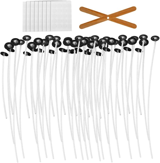 Tofficu 1set Candle Making Supplies Kit DIY Wax Craft Tools Wicks Holders Stickers for Home Parties Birthdays for Creative Candle Projects