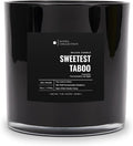 Sweetest Taboo Deluxe Scented Candle, Luxury Hotel Inspired Big Candle with Hints of Decadent Citrus, Juicy Berries, and Floral Peony, Long Lasting 300 Hour Burn Time, 55oz Black
