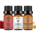 yethious Rose Jasmine Chamomile Essential Oil Set Organic 100% Pure Aromatherapy Oil for Diffuser, Soap, Candle Making 3 X 10ML
