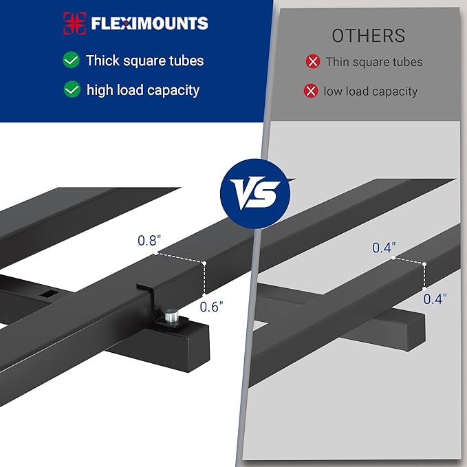 FLEXIMOUNTS 2x4ft Garage Wall Shelving, 2-Pack Heavy Duty Garage Shelving Wall Mounted with 8 Hooks, 400lbs Capacity, Storage for Power Tools, Garden Supplies, Storage Bins, Lite Series