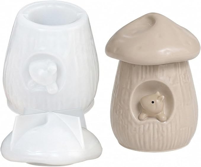 3D Mushroom House Squirrel Silicone Mold, Lidded Candle Holder Storage Jar Mold for DIY Candle, Plaster Ornament, Cute Home Decor & Easter Gift Making