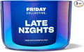 Friday Collective Late Nights Candle Floral Scented Made with Essential Oils 3 Wicks 13.5 oz