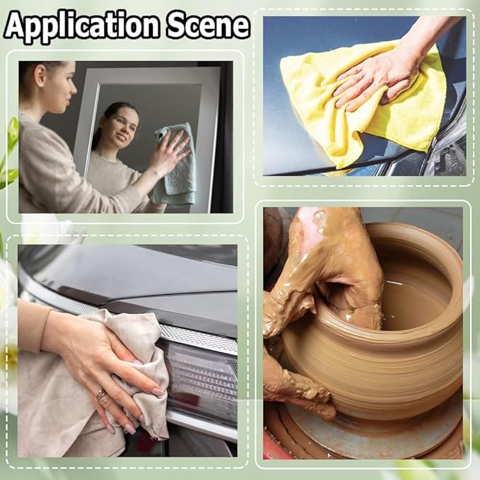 Car Interior Suede Cleaning Towel for Sonata SEL 2024, Ultra Soft High Absorbent Lint Free Scratchless Auto Detail Cloth Grey,S30cm×40cm