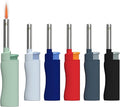 MK Candle Lighter, Butane Refillable Wind-Resistant Flame, 4-Pack for BBQ, Camping, Outdoor Use (NBR-6PC)